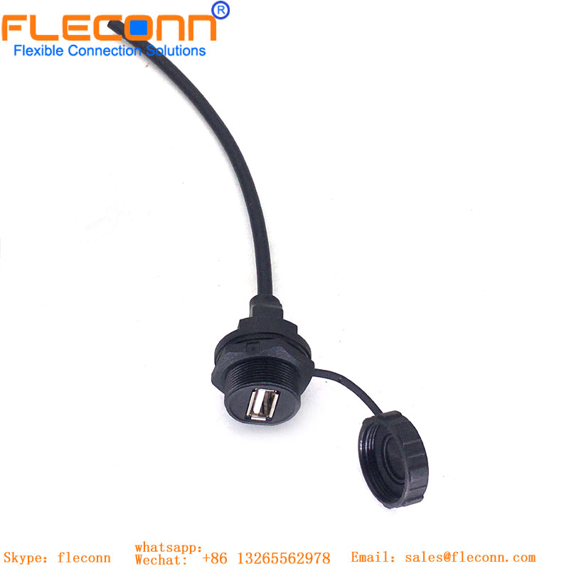 PCB Mount Waterproof USB2.0 Cable（Threaded）
