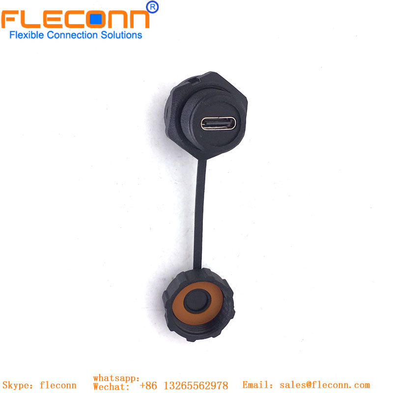 Type-C Male To Female Mount Connector