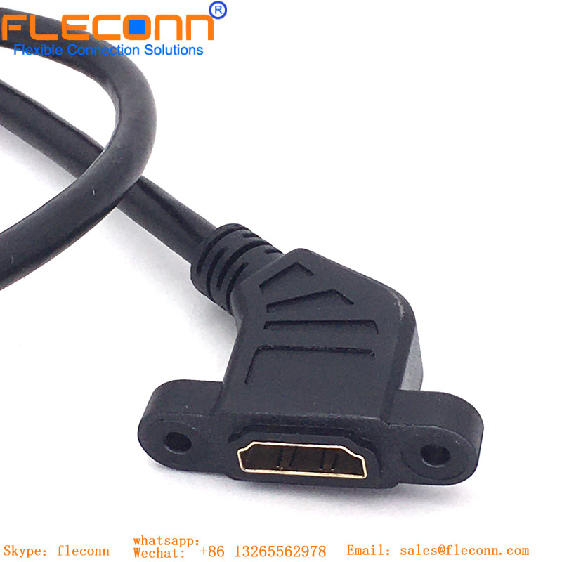 HDMI Male to HDMI Female Cable with Screw Hole HDMI Male to HDMI Female Cable with Screw Hole