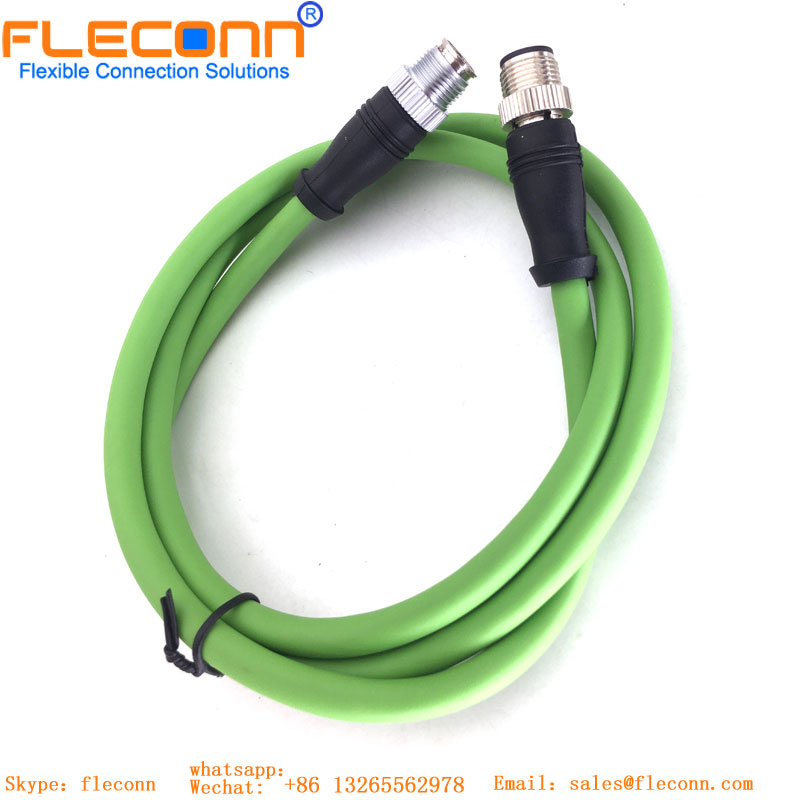 M12 4 Pin Male To 8 Pin Male Cable