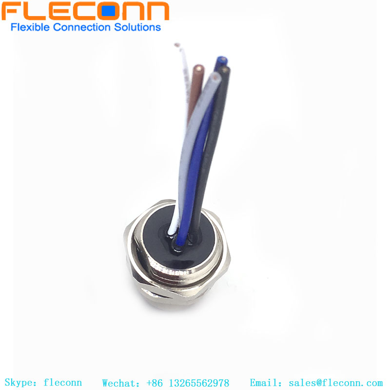 M12 5 Pin Rear Fastening Connector Wire Harness M12 5 Pin Rear Fastening Connector Wire Harness