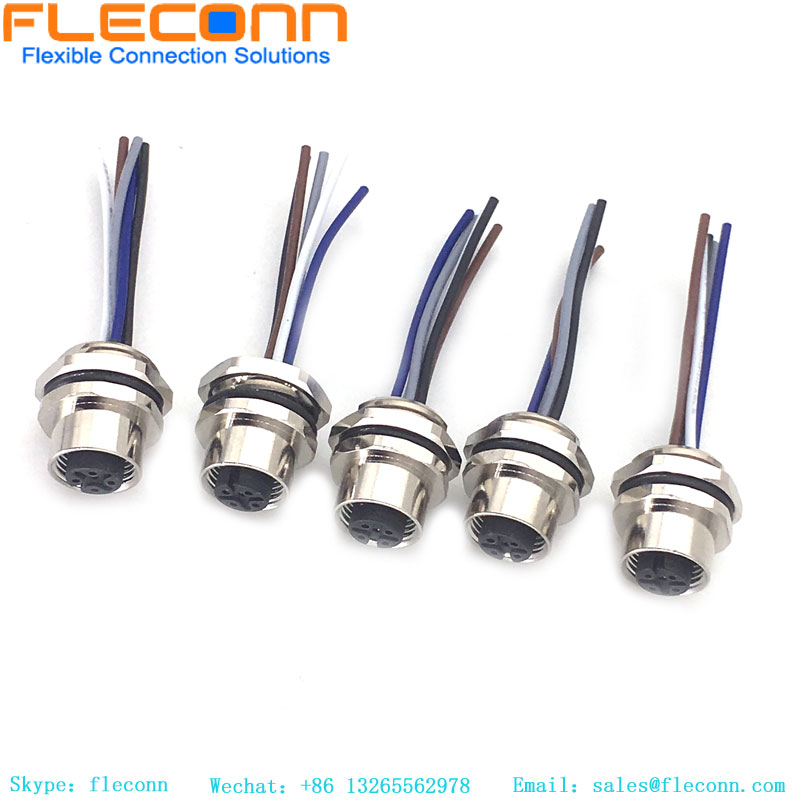 M12 5 Pos Female Front Mount Connector cable M12 5 Pos Female Front Mount Connector cable