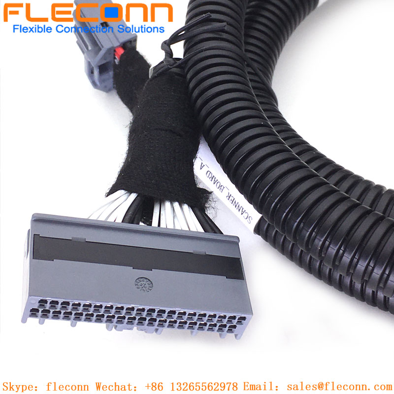 JAE MX34 Series 40P Male To 24P Male Cable Assembly