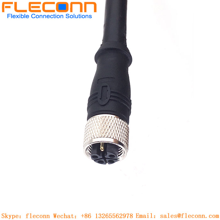 M12 L-Coded 4+PE Male Connector Cable