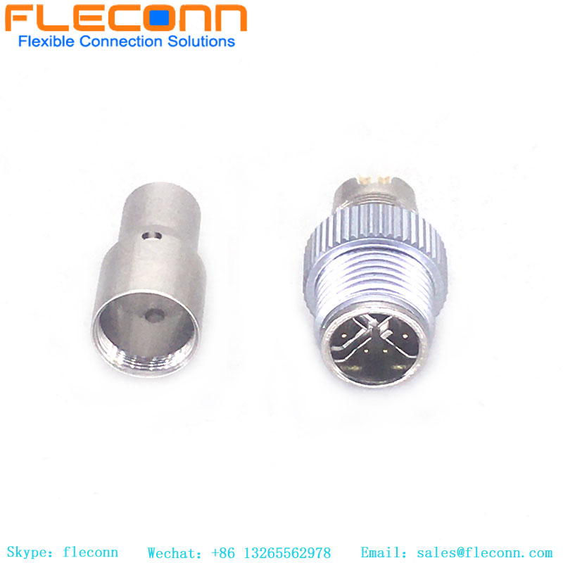 M12 8 Pins X-Code Plug Shielded Molding Circular Connector