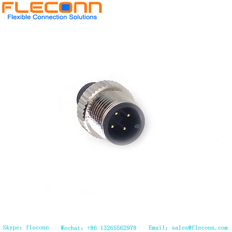 M12 4 Pin A-Coded Cable Molded Connector