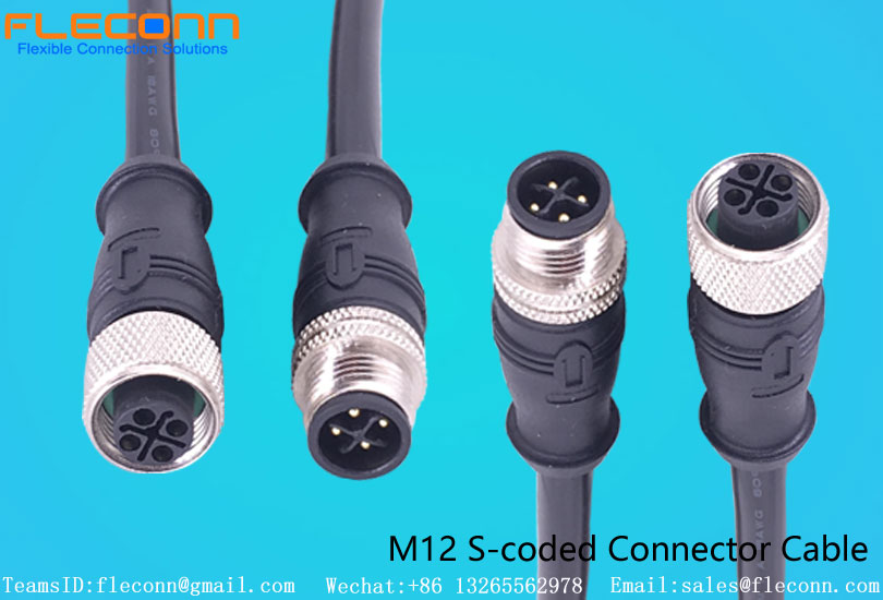 M12 S-coded 4 Pin Cable