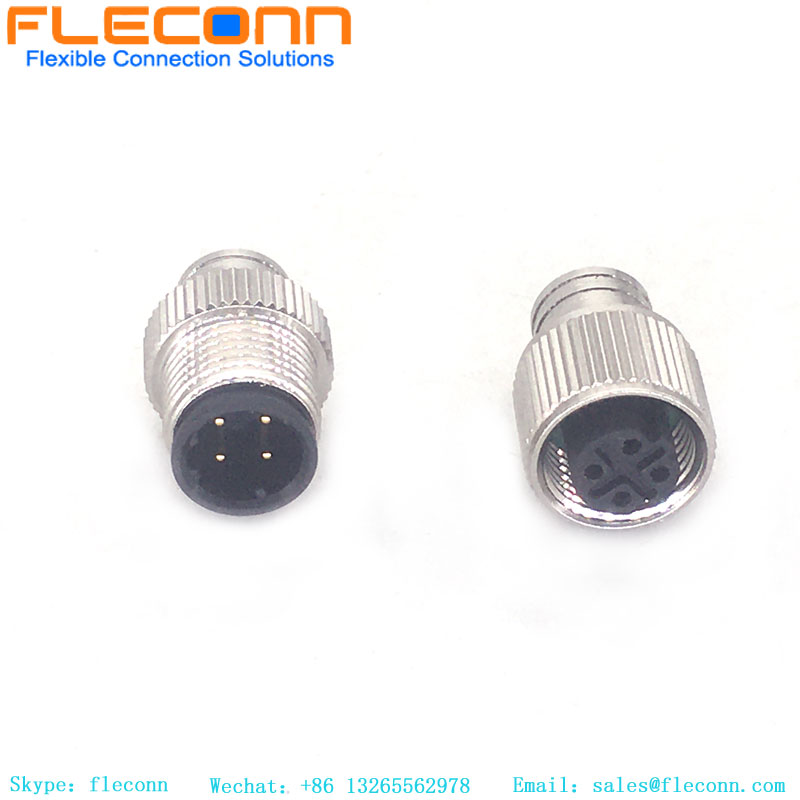 M12 D-Coded Shielded Cable Connector