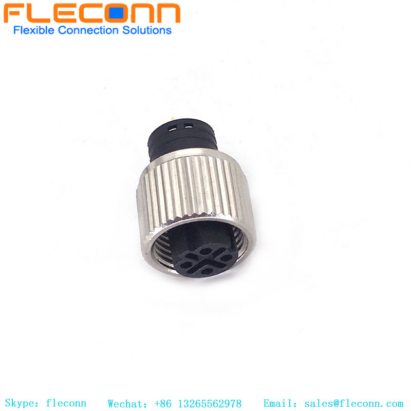 M12 D-Coded Shielded Cable Connector