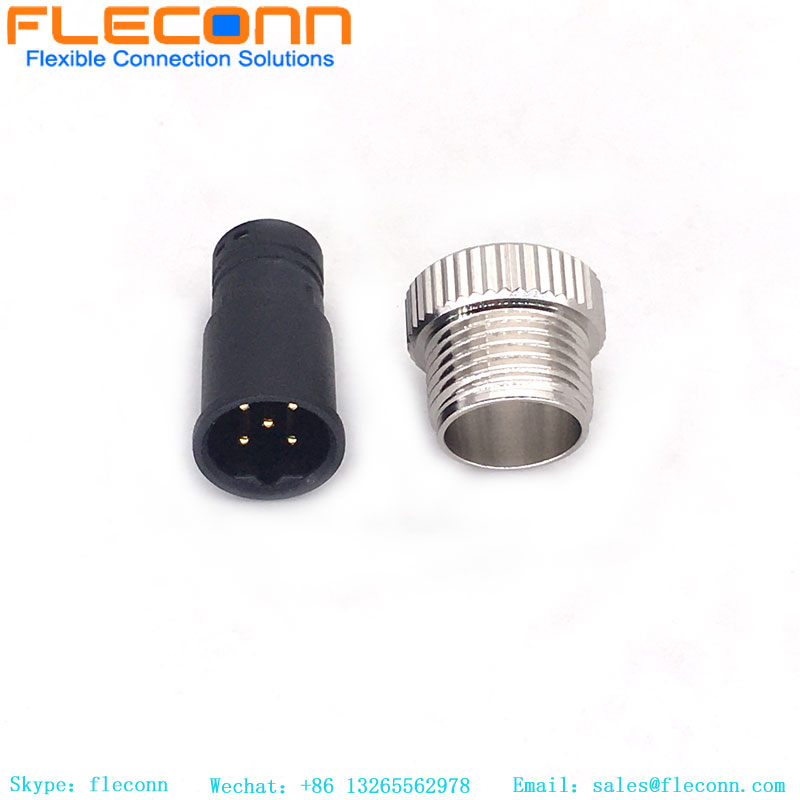 M12 B-Coded Molded Cable Connector